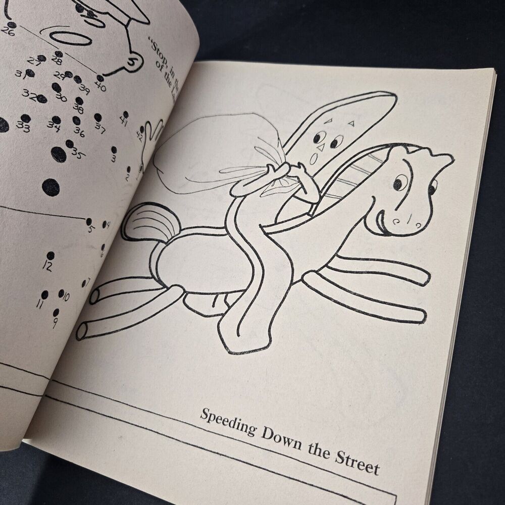 Vintage Gumby and Pokey Dot Book 1970 Whitman Coloring Book COLLECTIBLE RARE GD - Picture 10 of 14